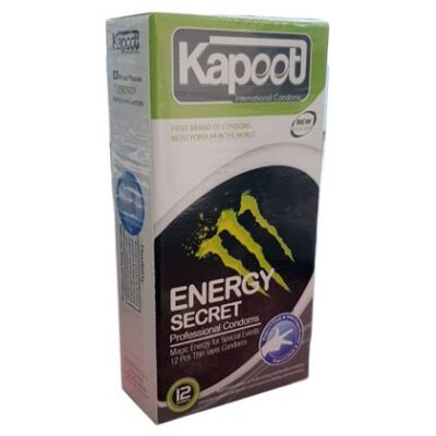 کاندوم مشکی کاپوت مدل ENERGY SECRET بسته 12 عددی